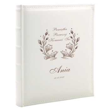 Album komunijny wklejany 40 kremowych stron, personalizowany, 8 wzorów